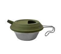 Camping Mug Stainless Steel - Folding Handle Kettle Cup with Silicone Lid Bowl, Durable Lightweight Design | Travel Outdoor Hot Cold Coffee Tea Drink Cooking Equipment Support for Backpacking Hiking A