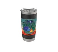 Camping Nature Tente Feu de camp Forêt Nuit Solitude Gobelet isotherme en acier inoxydable double paroi