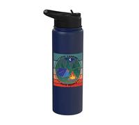Camping Nature Tente Feu de camp Forêt Nuit Solitude Stainless Steel Insulated Water Bottle