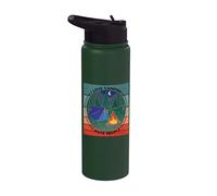 Camping Nature Tente Feu de camp Forêt Nuit Solitude Stainless Steel Insulated Water Bottle