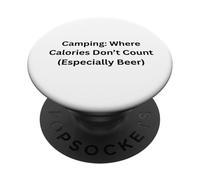 Camping où Les Calories ne comptent Pas, Surtout Le Plaisir de Camping PopSockets PopGrip Adhésif
