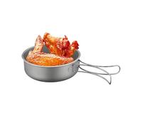 Camping Pans for Cooking | Titanium Non Stick Portable, Backpacking Cookware Titanium Kitchen Supplies | for Hiking Fishing Hunting Travel Road Trip RV Home Kitchen Stove Cooktop