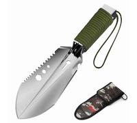 Camping Phelt Multi Tool Portable Hand Phel with Storage Pouch pour randonnée Backpacking Gardening en Acier Inoxydable Armée Verte de 10,4 Pouces (Vert de l'armée)