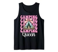Camping Queen Camping Girl Mom Camper Tente de Camping Coquette Bow Débardeur