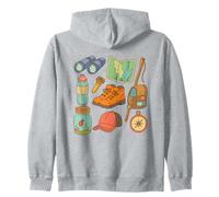 Camping Randonnée Gear Icônes Bottes Boussole pour Les Amoureux de la Nature Sweat à Capuche