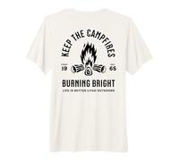 Camping Randonnée Plein Air Trail Marche Feux de Camp Vacances T-Shirt Haut de Gamme