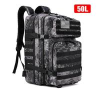 Camping Randonnée Sac À Dos Sport Trekking Fournitures Sacs En Nylon Voyage Pêche Rose Sacs À Dos 3p Pack - Type Black Python (50l)