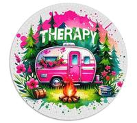 Camping remorque Puzzle 1000 Pièces Adultes Et Enfants Dès 14 Ans forêt Scene Puzzle De Bricolage Coloré Jouets De Jeu Stimulants Jeu Relaxant 1000pcs (67.5x67.5cm)