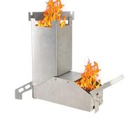 Camping Rocket Stove - Rocket Forte pour cuisiner | En acier inoxydable extérieur poêles, poêle à chauffage de , poêles à charbon amovibles avec sac de transport pour tente