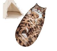 Camping Sleeping Bag 175x80x5cm, Cat Shaped Adult Envelope Sleeping Sack, Soft Warm Washable Travel Backpacking Outdoor Survival Home Bedroom Apartment