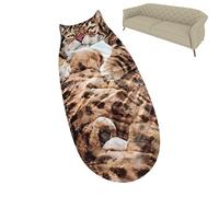 Camping Sleeping Bags with Cat Design, Large Envelope Sleeping Bag, Adult Envelope Sleep Sack, Cat Adult Sleepy Bed, Soft Warm Washable Large Sleep Sack, Lightweight Material for Outdoor Travel