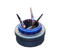 Camping Stove Pot Stand - Kit de trépied de cuisson en acier inoxydable compact | Cadre de cuisson pliable pour brûleur d'alcool, grille pour barbecue extérieur, base de support stable,