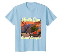 Camping sur la Rive Nord du Grand Canyon T-Shirt, Enfant, Bleu Céleste, 8 Ans