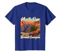 Camping sur la Rive Nord du Grand Canyon T-Shirt, Enfant, Bleu Royal, 8 Ans