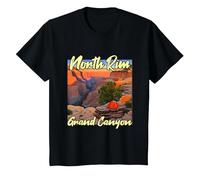 Camping sur la Rive Nord du Grand Canyon T-Shirt, Enfant, Noir, 2 Ans