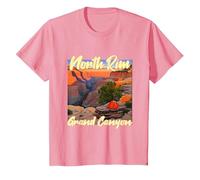 Camping sur la Rive Nord du Grand Canyon T-Shirt, Enfant, Rose, 6 Ans
