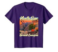Camping sur la Rive Nord du Grand Canyon T-Shirt, Enfant, Violet, 2 Ans
