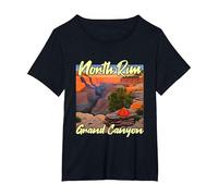 Camping sur la Rive Nord du Grand Canyon T-Shirt, Femme Grandes Tailles, Noir, 5X
