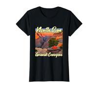 Camping sur la Rive Nord du Grand Canyon T-Shirt, Femme, Noir, M