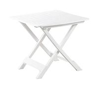Saturnia Table de jardin pliante Tevere – Résine 79x72x70 cm Blanche