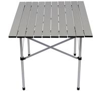 Camping Table Roulante Aluminium Pliable Extérieur Pliante de 58x58
