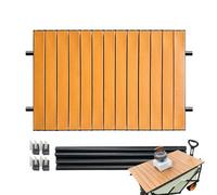 Camping Table Top Attachement, table de camping CALLOGE,Carte de charrette de jardin en métal | Supplies de pique-nique portables de 29,5x21,6 pouces, accessoires de camp de plage robustes pour tente