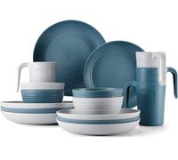 Camping Tableware,Cutlery Picnic Set,Includes Plates,Bowls,Cups Etc. For Camping,Cooking,Hiking,Fishing And Picnic,16 Pieces,For 4 People