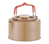 Camping Tea Kettle - Bouillons Bouillants De Camping | 1100 Ml De Petite Théorie | Chaudière À Eau Légère | Poignée Résistante À La Chaleur Eau Chaude | Cafetière De Feu De Camp Portable Pour Pique-ni