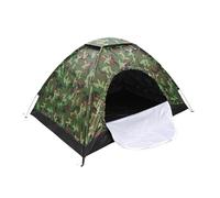 Camping Tent 5-6 Person Single-Layer Camouflage Portable Waterproof Travelling Hiking Shelter for Accessories(White)