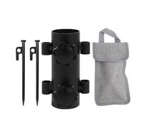 Camping Tent Rod Holders, Canopy Stabilizers, Windproof Base Support, 3.94x1.46x1.46 inches, Rust-Proof Steel Construction, Ideal for Outdoor Shelters, Hiking Adventures, Fishing