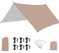 Camping Tent Tarp Waterproof 3x3/3x4 M Ultra Light Weight With Grommets Uv Snow Rain Sun Protection For Camping Picnic Hiking Hammock Outdoor Activities.[A159]