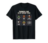 Camping Things I Do in My Spare Time Outdoor Randonnée Camper T-Shirt