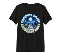 Camping Under Christmas Stars Expert Camper T-Shirt Haut de Gamme