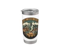 Camping Vacation Mountains Coffee And Folk Music Gobelet isotherme en acier inoxydable double paroi