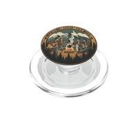 Camping Vacation Mountains Coffee and Folk Music PopSockets PopGrip pour MagSafe