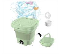 Camping Waschmaschine, Mini Washing Machine 8L mit 3 Modi Tiefenreinigung Und Spin Dry Tragbare Waschmaschine für Camping,Reisen,Wohnung,Green