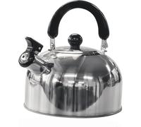 Camping Whistling Kettle In 2lCamping Kettle For Gas Stove,Electric Stove,CampfirePortable Travel Teapot With Foldable Handle And Spout