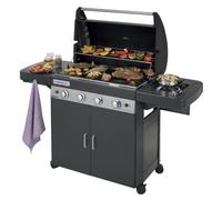 Campingaz 4 Series LS Plus Barbecue à gaz avec 2 grilles, 4 brûleurs en acier inoxydable et 1 côté