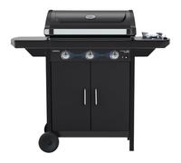 Campingaz Barbecue à gaz Compact 3 EXS Dualgas avec cuisinière latérale | 7,5 kW | Chariot gril à gaz avec 3 brûleurs | Système double alimentation: gaz naturel et GPL | Couvercle avec thermomètre