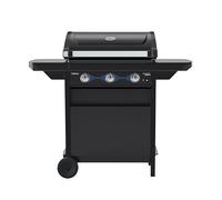 Campingaz Barbecue à gaz compact 3L Dualgas | 7,5 kW | Chariot grill à gaz avec 3 brûleurs | Système à double alimentation : gaz naturel et GPL | Couvercle avec thermomètre | Bac récupérateur de