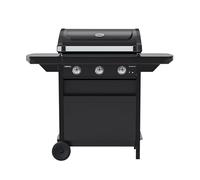 Campingaz Barbecue à gaz compact de 3 L - Chariot de barbecue à gaz compact avec couvercle à 3 brûleurs en acier aluminisé avec thermomètre, bac à graisse et 2 étagères latérales rabattables -