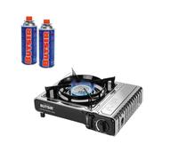 Campingaz Cuisinière à gaz Portable BUTSIR MS-2000 -Inclut 2 Cartouches B250- Idéal pour l'extérieur-Camping-Bateaux -Camions-Restau