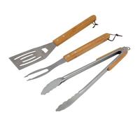 Campingaz Set de 3 ustensiles Universal Wood Kit manches en bois Marron/Argenté