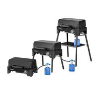 Campingaz Tour & Grill S Barbecue à gaz | Utilisable comme barbecue de table ou sur pied | Barbecue portable avec couvercle & pieds amovibles | Pour camping, balcon et terrasse | 2400 W