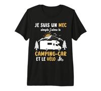 campingcar Velo Je suis Un mec Simple J'aime Le Camping Car T-Shirt Haut de Gamme