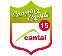 Campingcariste Cantal 15 - 15x11.2cm - Sticker/Autocollant