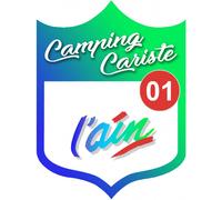 Campingcariste L'ain 01 - 15x11.2cm - Sticker/Autocollant