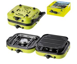 Campingkocher Doppelbrenner DUAL COMPACT + GRILL