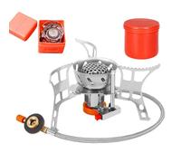 Campingkocher, tragbarer Herd - Klappbarer Kocher mit Tankadapter, Outdoor-Kochzubehör, Campingausrüstung mit einem Brenner für unterwegs