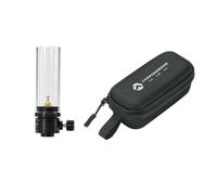 Campingmoon Lanterne à gaz de camping portable en verre Lanterne de tente Noir